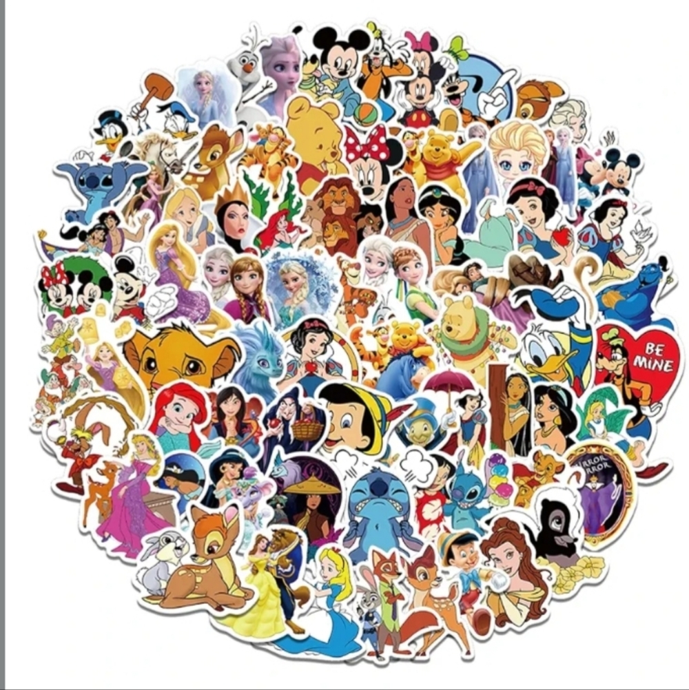 2/$10  30 Piece Disney Colorful Character Sticker Collection